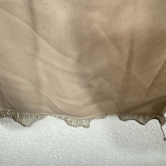 Bisou Bisou NWT Gold Shimmery One Sleeve Lightweight Lined Dress Size 4 - Picture 5 of 8